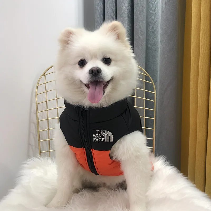 

Autumn and Winter Pet Dog Clothes,Thickened Warm Dog Cotton Padded Clothes, Small and Medium-sized Yorkshire French Bulldog Vest
