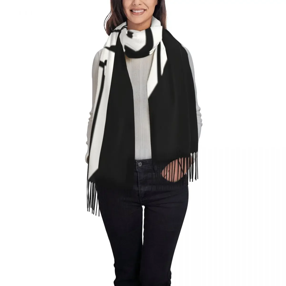 Женский зимний шарф с логотипом пистолета