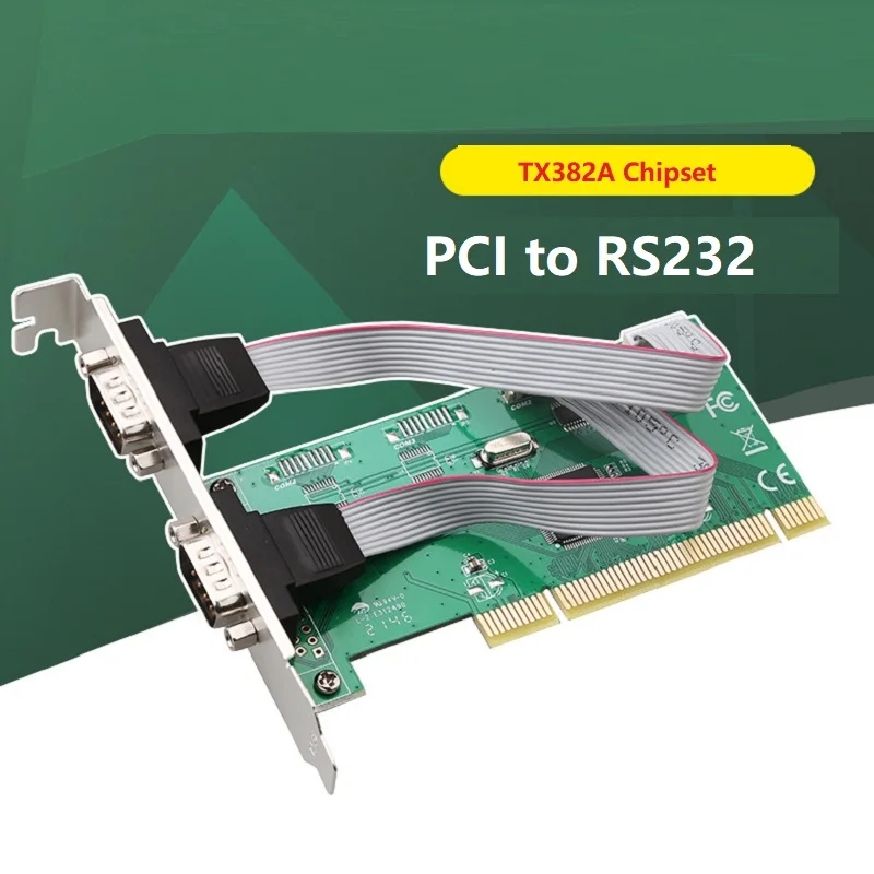 PCI to 4 port RS232 DB9 Serial Com Ports to PCI Controller Extender Adapter pci riser Card chip TX382A