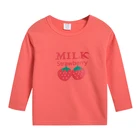 Одежда для маленьких девочек, детская хлопковая рубашка для девочек и мальчиков, топы с длинным рукавом, осенняя одежда для маленьких девочек, костюмы для детей