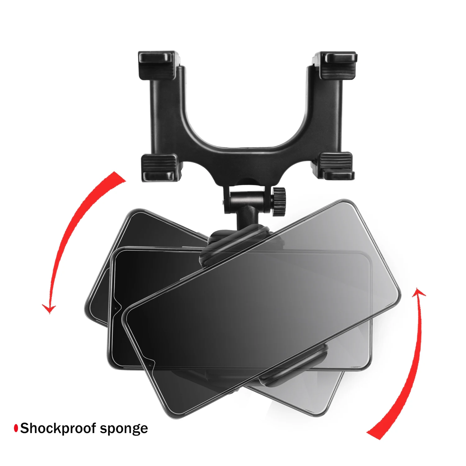 universal 360 degrees car rearview mirror mount stand holder cradle for cell phone gps car rear view mirror stand adjustable free global shipping