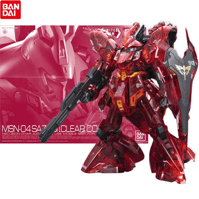 

Bandai Genuine Gundam Model Kit Anime Figure RG1/144 MSN-04 Sazabi Clear Collection Gunpla Anime Action Figure Toys for Children