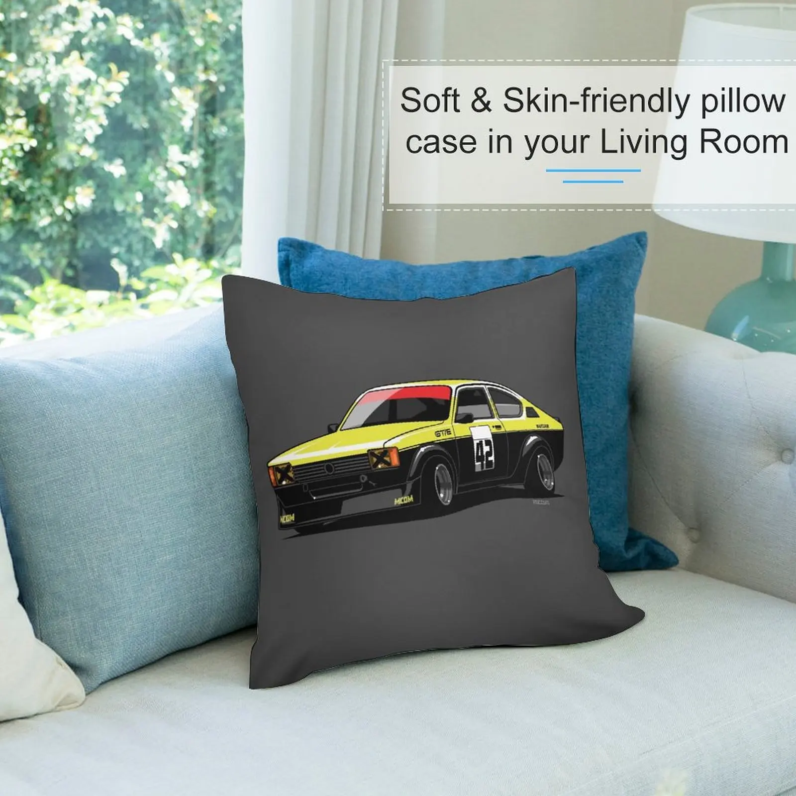 Blitz Kadett C Sporting Coupe GS/E Черно-желтая декоративная подушка Наволочка Рождественские