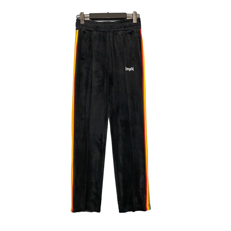 

High quality New luxury Men 2021 Classic Angels Rainbow Striped Comfortable Cotton Parkour Sweat Casual Pants Sweatpants A315
