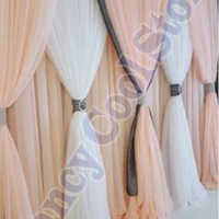 3 layers white with champagne wedding backdrop event decoration