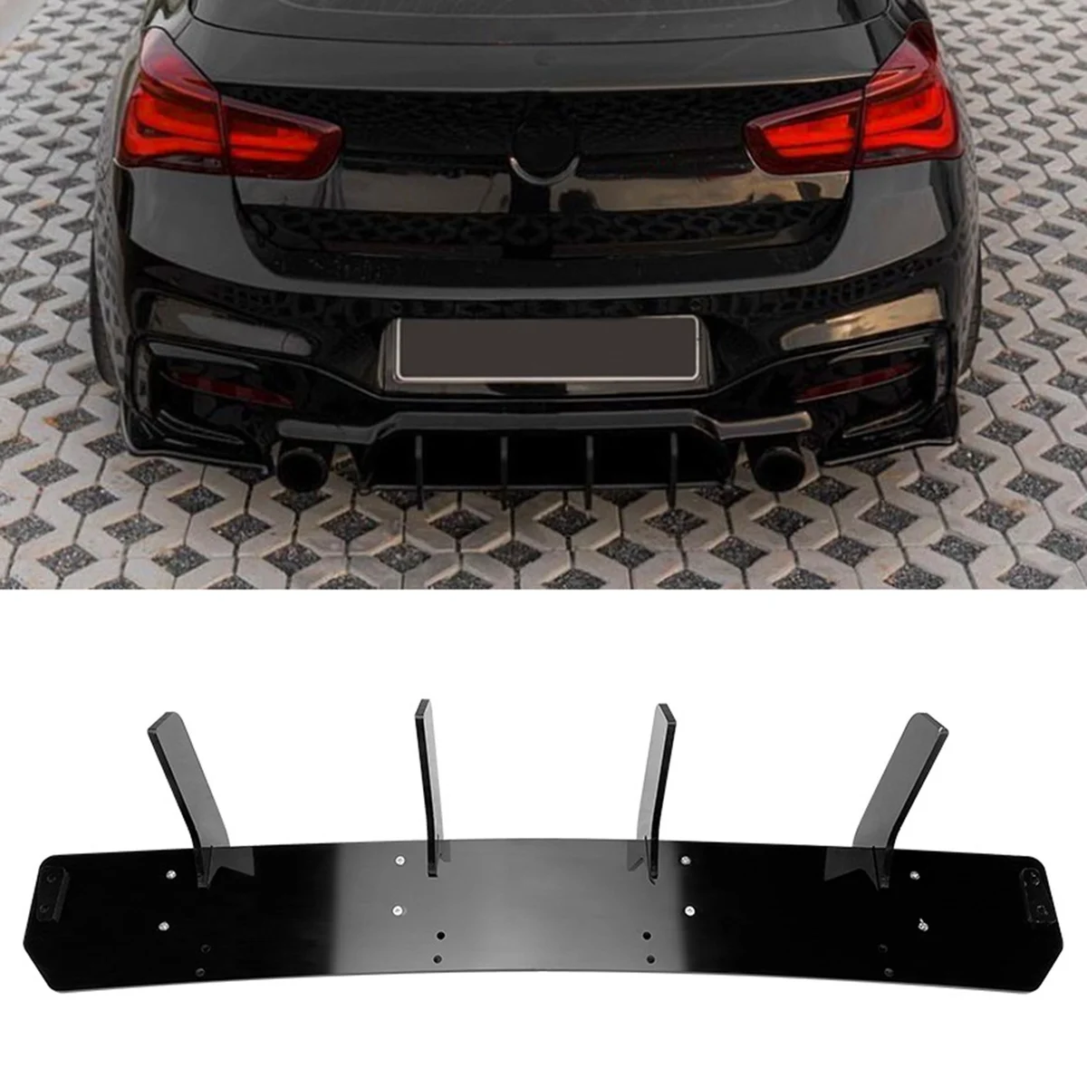 Задний бампер диффузор спойлер губа ДЛЯ BMW 1 серии F20 LCI M140I M Tech Sport 2015-2019