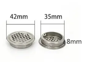 

10 шт. двусторонние вентиляционные решетки из нержавеющей стали, крышка вентиляционного отверстия, жалюзи, вентиляционное отверстие для обувного шкафа, шкафа, шкафа