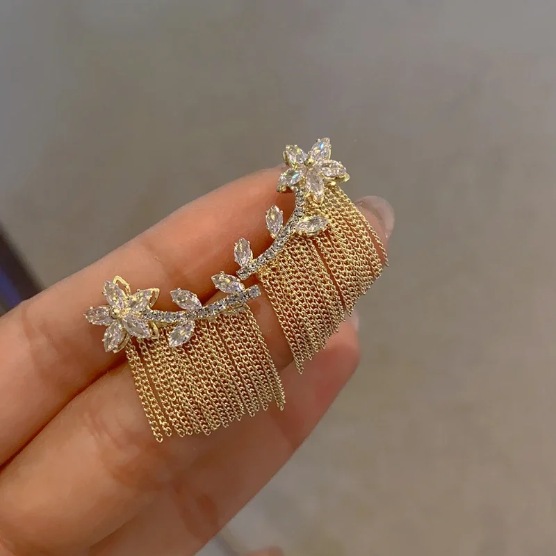 Легкие роскошные серьги из серебра 925 пробы в европейском и американском стиле с