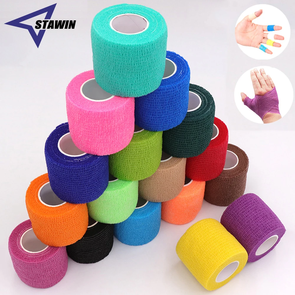 

Sports Knee Protector 4.5m Medical Therapy Elastic Bandage Colorful Self Adhesive Wrap Tape for Knee Ankle Palm Finger Joint Pet