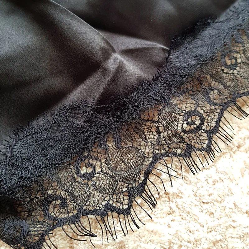 Two Pieces Pajamas Set for Women Lace Patchwork Satin Silk Sleepwear Pyjamas High Quality Summer Ladies Lounge Wear Home Suit