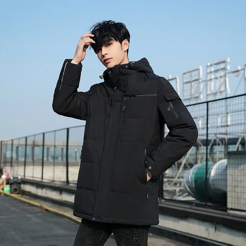 New Winter White Duck Down Jackets Men Hooded Winter Coat Men Thick Warm Fashion Down Coat Mens Brand Parka Plus Size 4XL