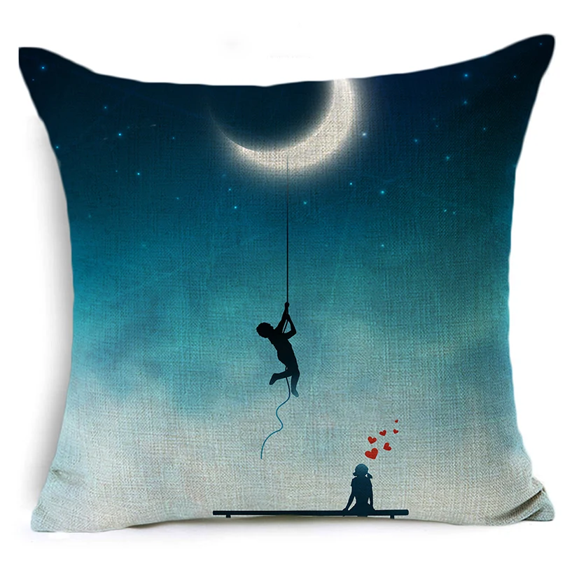 2022 чехол для подушки Луна и звезда астрологический с желтыми лунными глазами