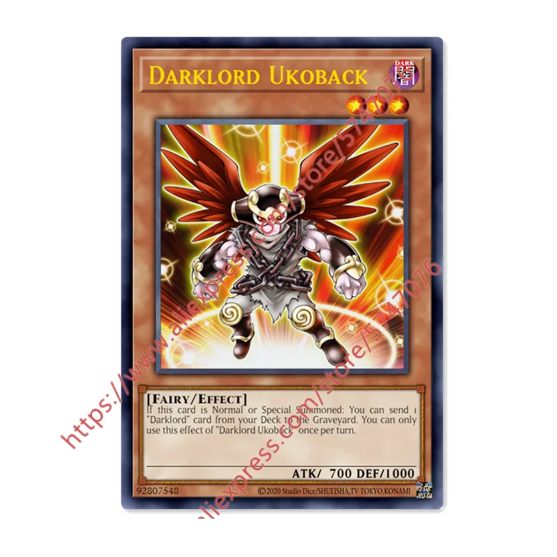 

Yu Gi Oh Darklord Ukoback SR Japanese English DIY Toys Hobbies Hobby Collectibles Game Collection Anime Cards