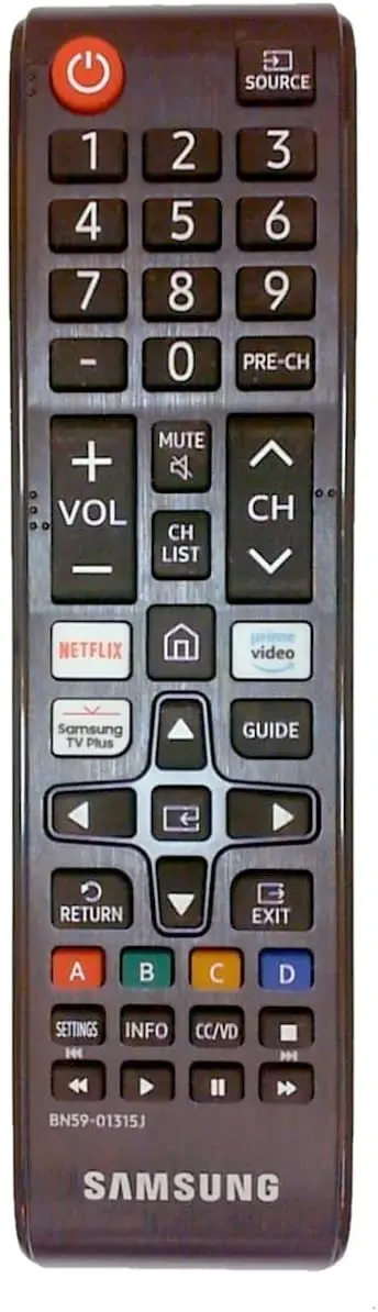 

Samsung OEM пульт дистанционного управления с Netflix Hotkey-черный (BN59-01315J)