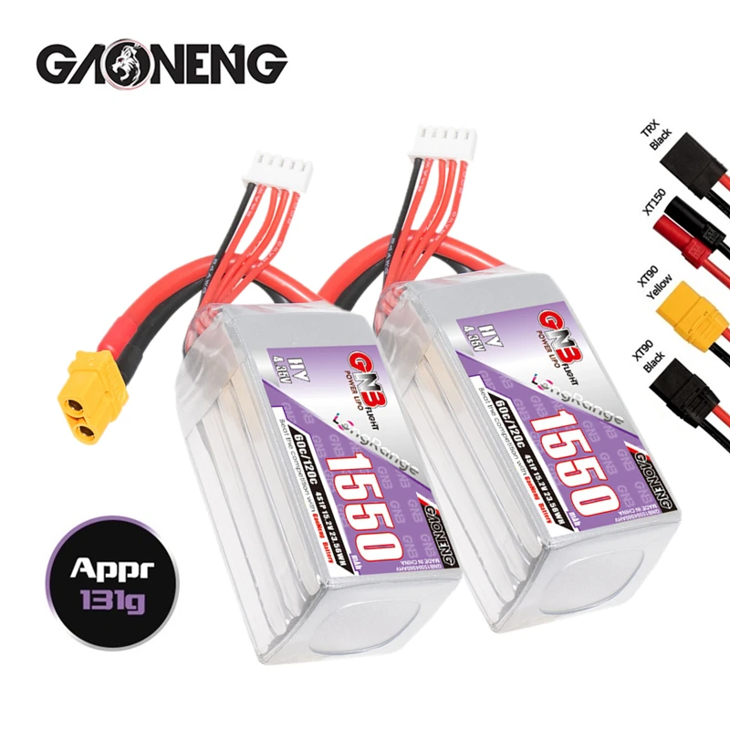 Литий-полимерный аккумулятор MAX 120C GNB 4S 15,2 В 1550 мАч для FPV гоночного дрона RC Racer с длинным полетом и небольшим объемом с батареей XT30/XT60 15,2 в Литий-полимерный аккумулятор MAX 120C GNB 4S 15,2 В 1550 мАч для FPV гоночного дрона RC Racer с длинным полетом и небольшим объемом с батареей XT30/XT60 15,2 в