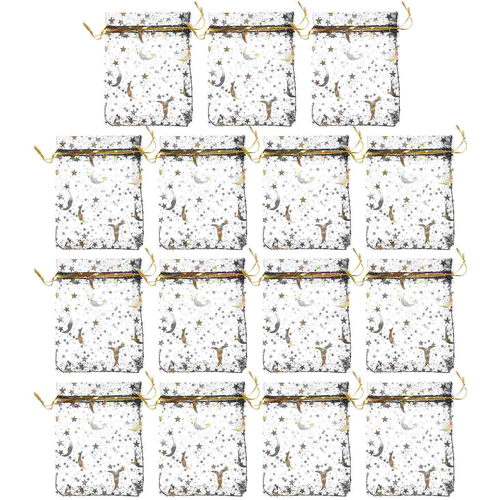 

100 Pcs Candy Bag Birthday Bags Presents Clear Jewelry Organza Small Drawstring Gift