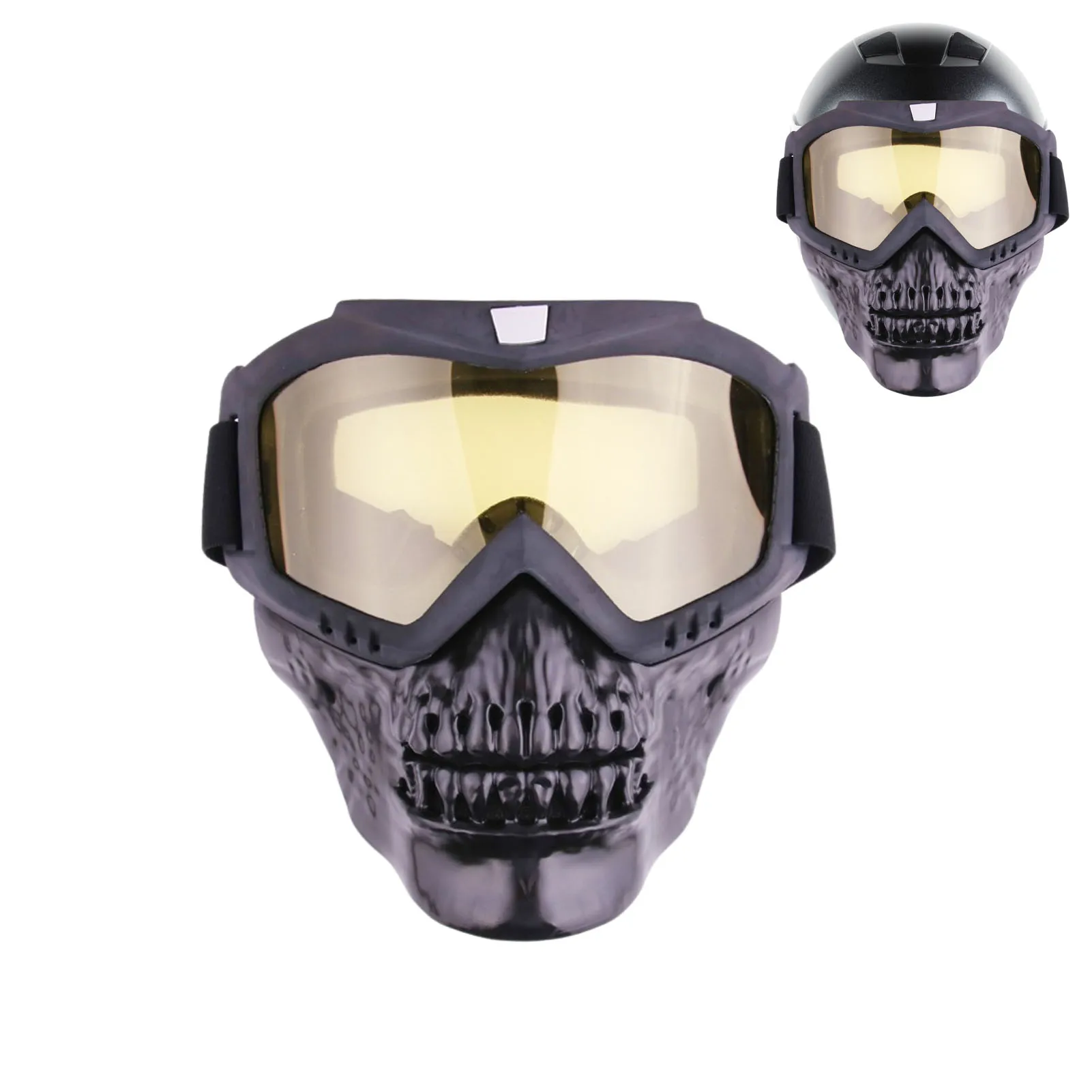 

Stylish Skull Goggles Skull Cycling Protective Glasses Detachable Goggles For Motorcycle Accessories Suitable For Outdoor