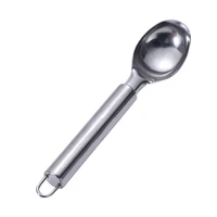 2pcs ice cream tools stainless steel ice cream scoop with hanging hole fruit ball spoon kitchen tools accessories