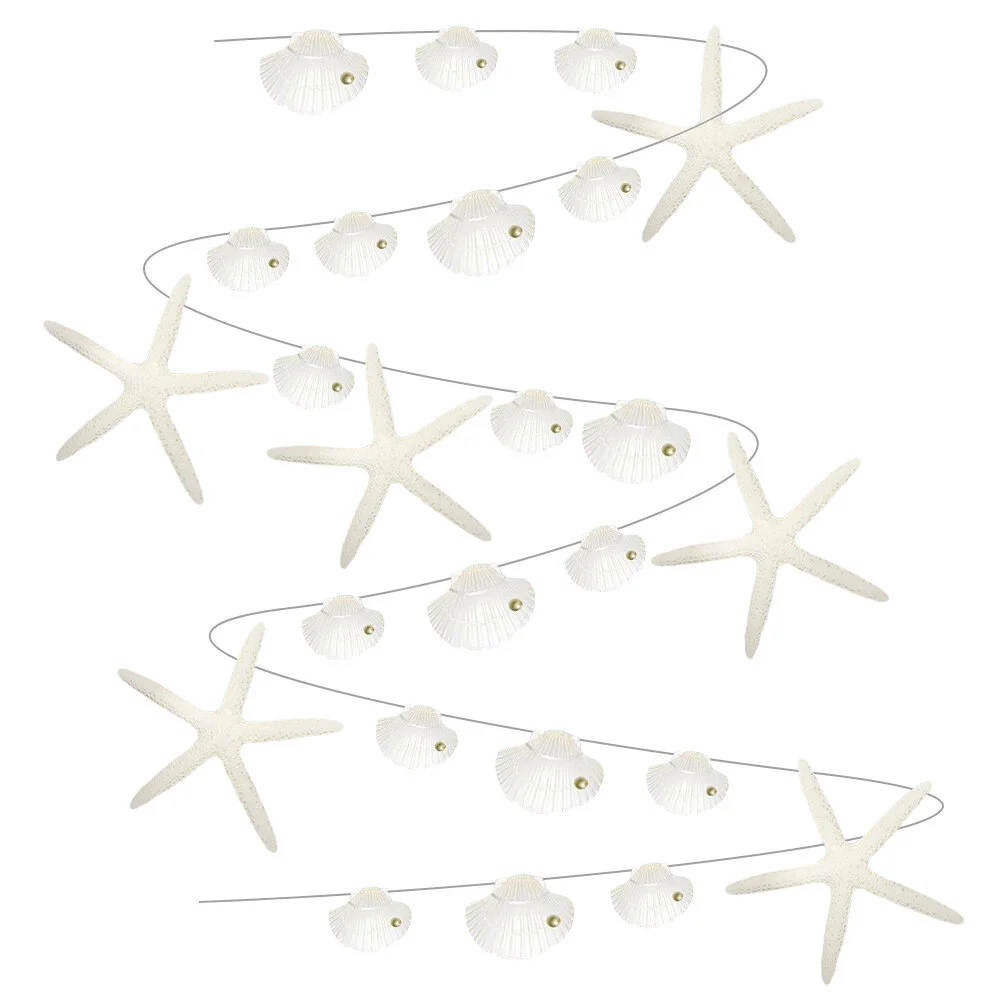 

Shell Banner Ocean Theme Hanging Banner Beach Party Under the Sea Party Decors