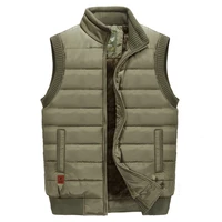 mens jacket sleeveless vest winter male fleece warm vest coats men stand collar army thicken waistcoats clothing 6xl