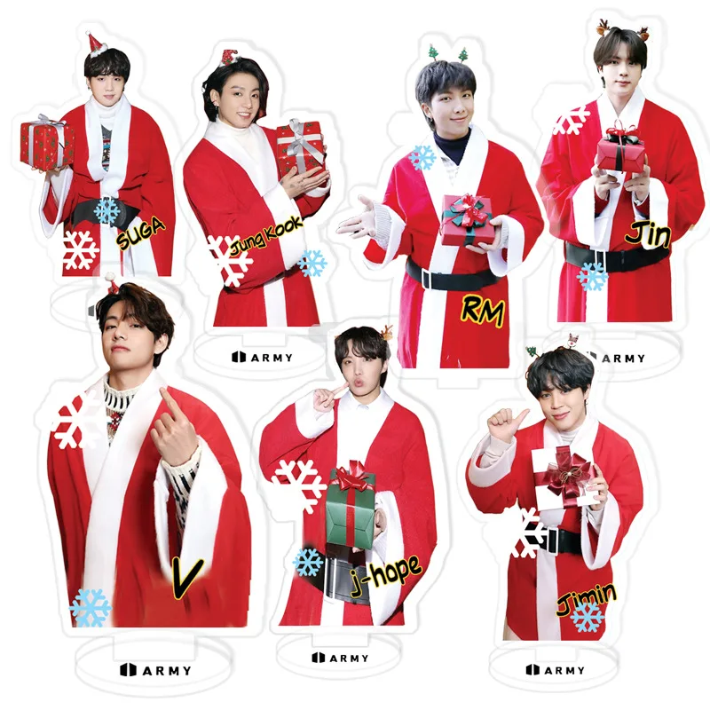 

1Pcs Kpop Bangtan Boys Acrylic Standee New Album 2022 Happy Holidays Acrylic Transparent Figures Standing Gifts Fans Collection