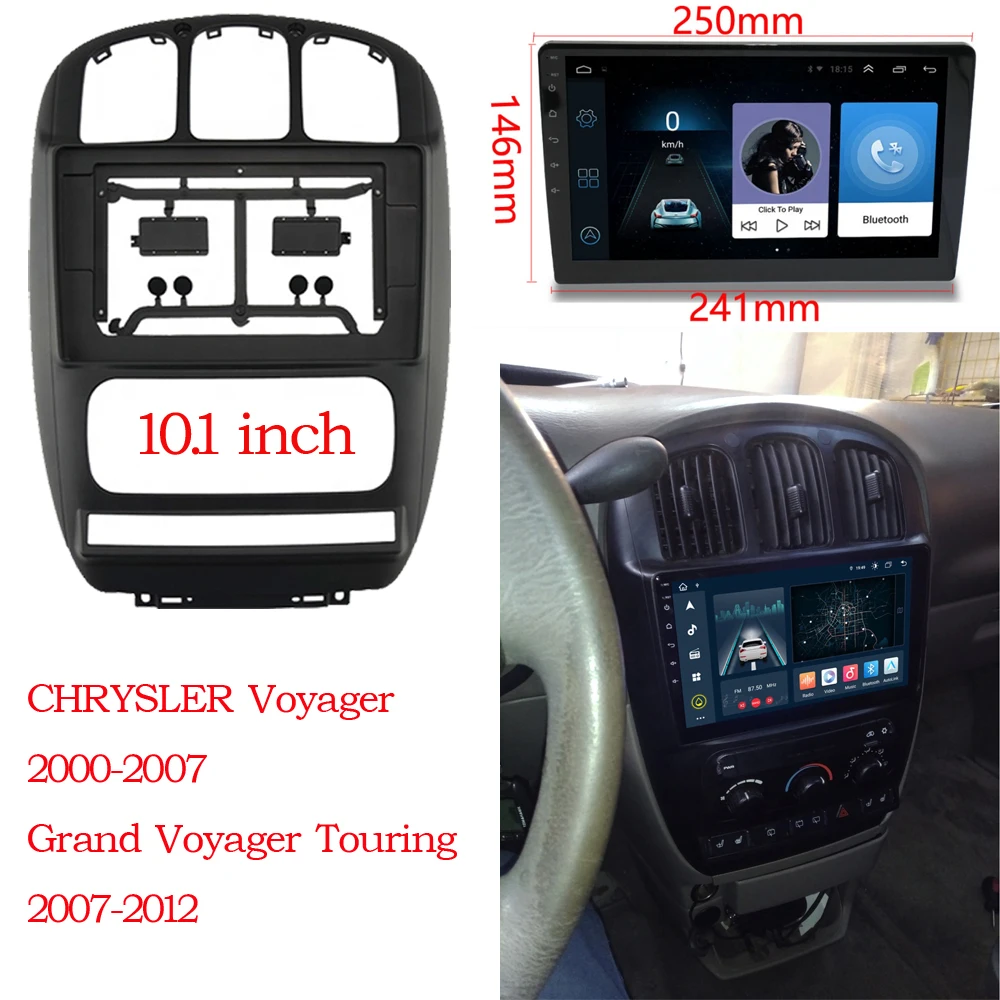 

9 inch /10.1 inch Car Fascia Radio Panel for CHRYSLER VOYAGER 2000-2007 Dash Kit Install Facia Console Bezel Adapter Plate Trim