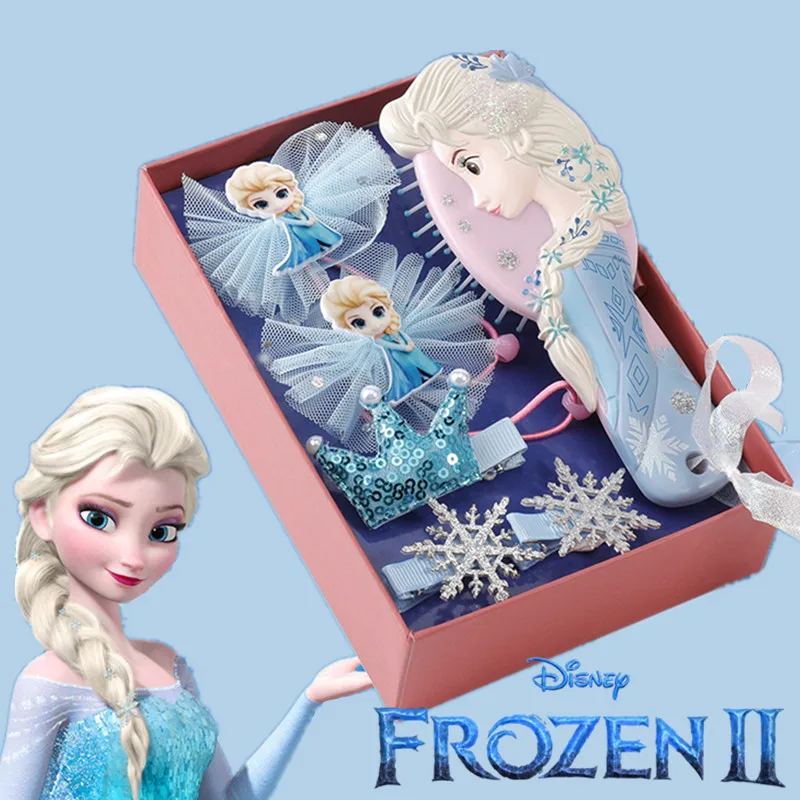 

Disney Frozen Princess Headwear Comb Elsa Anti-static Air Cushion Hair Care Decorate Brushes Baby Girls Dress Up Makeup Toy Gift