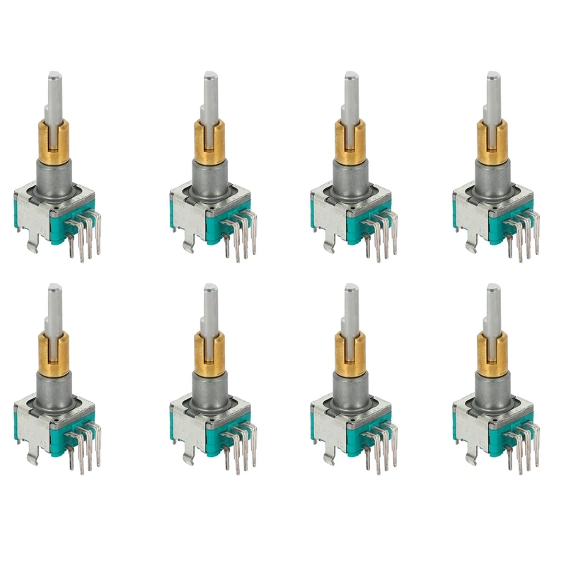 

8X EC11EBB24C03 Dual Axis Encoder With Switch 30 Positioning Number 15 Pulse Point Handle 25Mm