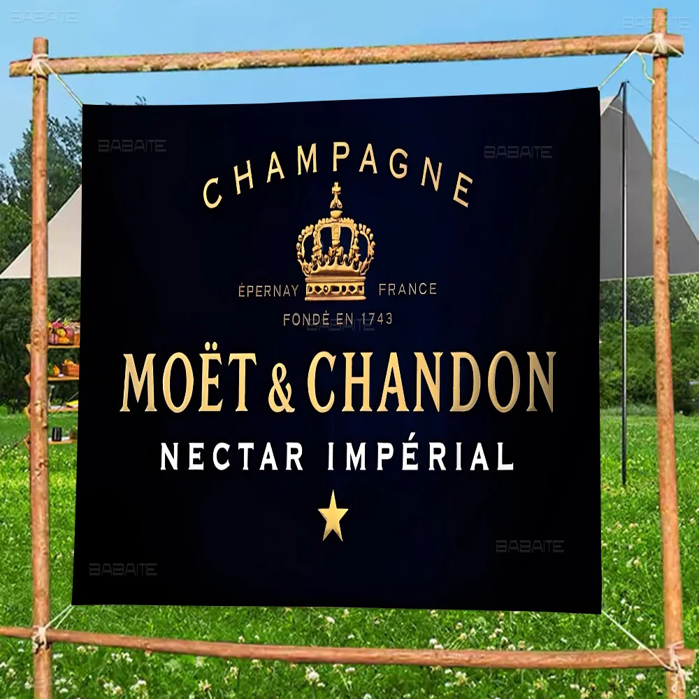 Champagne M-Moet &ampChandon Advanced Printing Коммерческий рекламный флаг баннер для вечеринок
