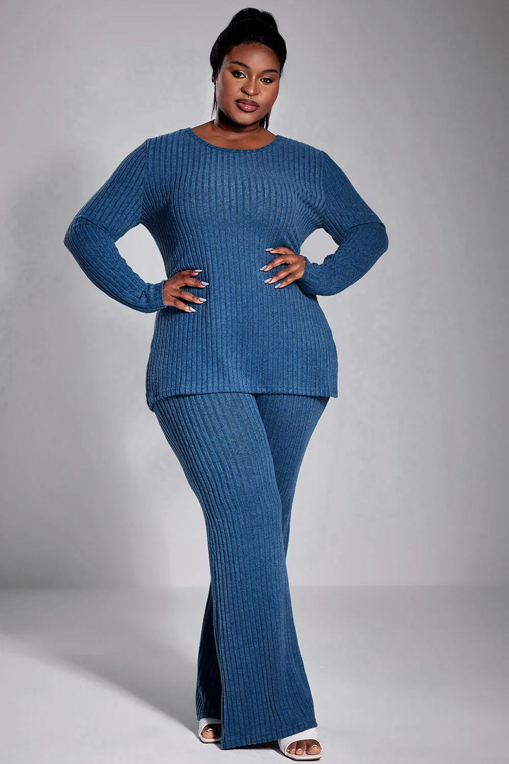 Комплект брюк и топа Royal Blue полиэстер размер плюс