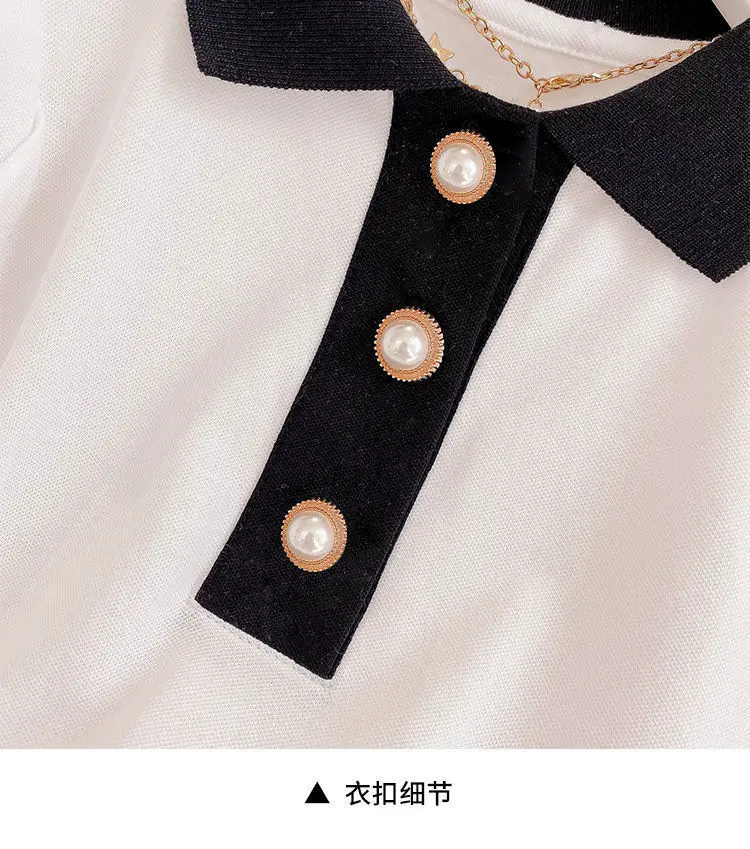 2pc 2022 Summer Girls Sets Child latest Clothes Suit Children teens Short-Sleeved shirt blouse + lace pleated skirt Kids 12 year