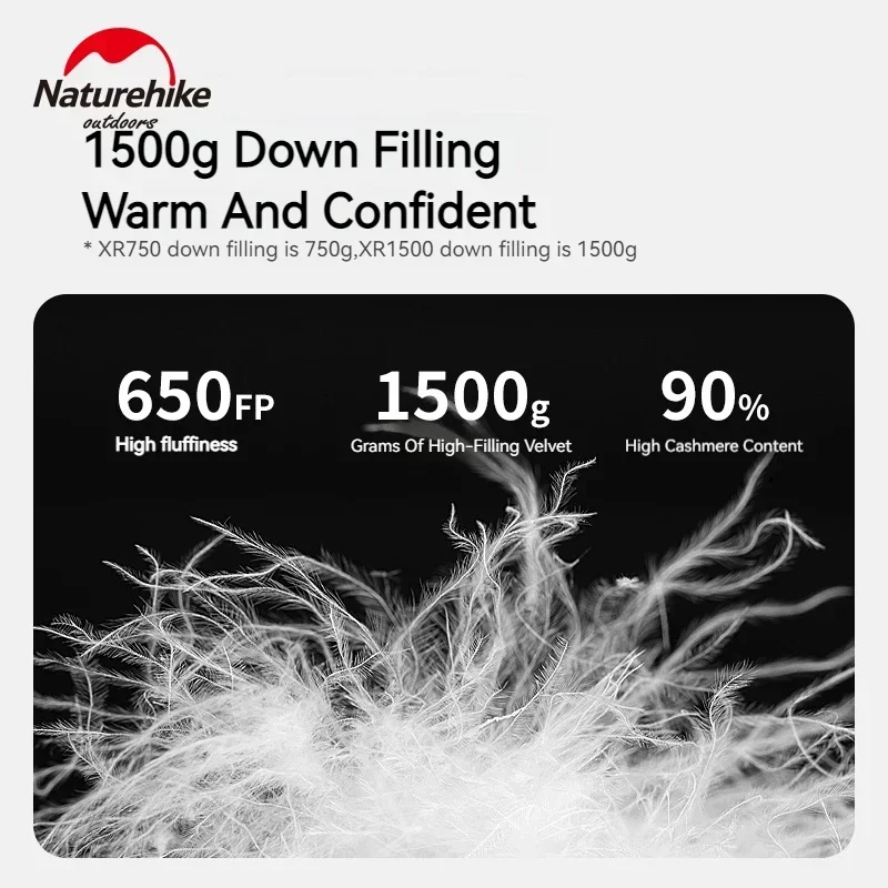 ściereczka puchowa Naturehike Mummy Style 650FP -25–12 ℃ ciepły wiatroszczelny śpiwór na śnieg sprzęt kempingowy