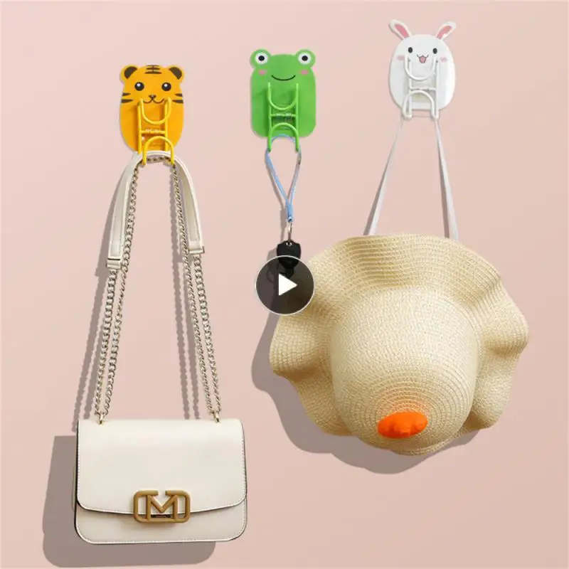 

Punch-free Hook Cute Cartoon Towel Rack Basin Rack Bathroom Accessories Storage Rack