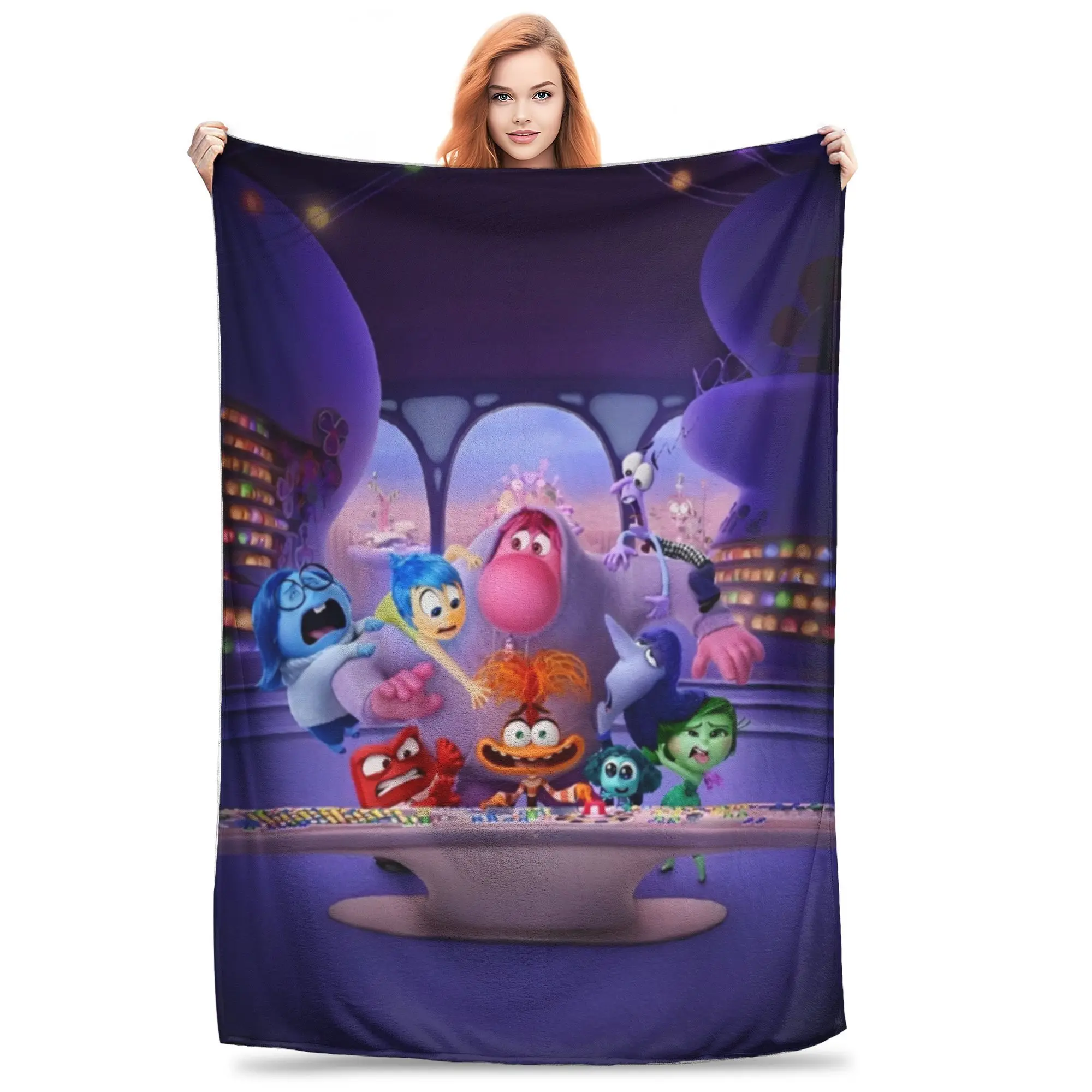 Фланелевое одеяло Inside Out Emotions Group с героями мультфильмов аниме тревога креативные