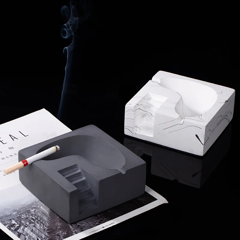 

Модная дизайнерская поднос для украшений в виде горнолыжной чаши, домашний декор, Экологичная бетонная пепельница