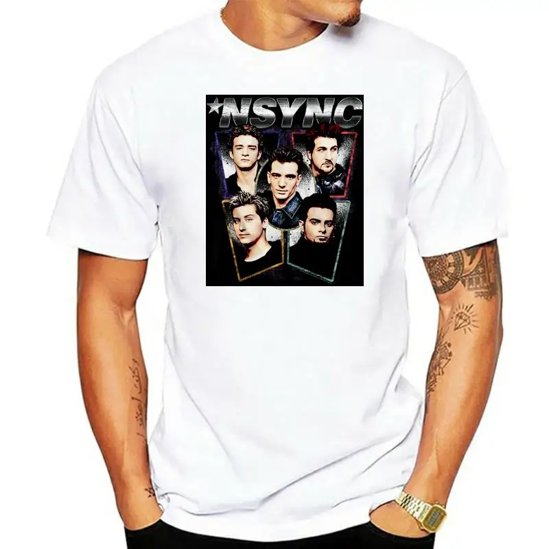 

Официальная Лицензированная дизайнерская летняя футболка Nsync Heads