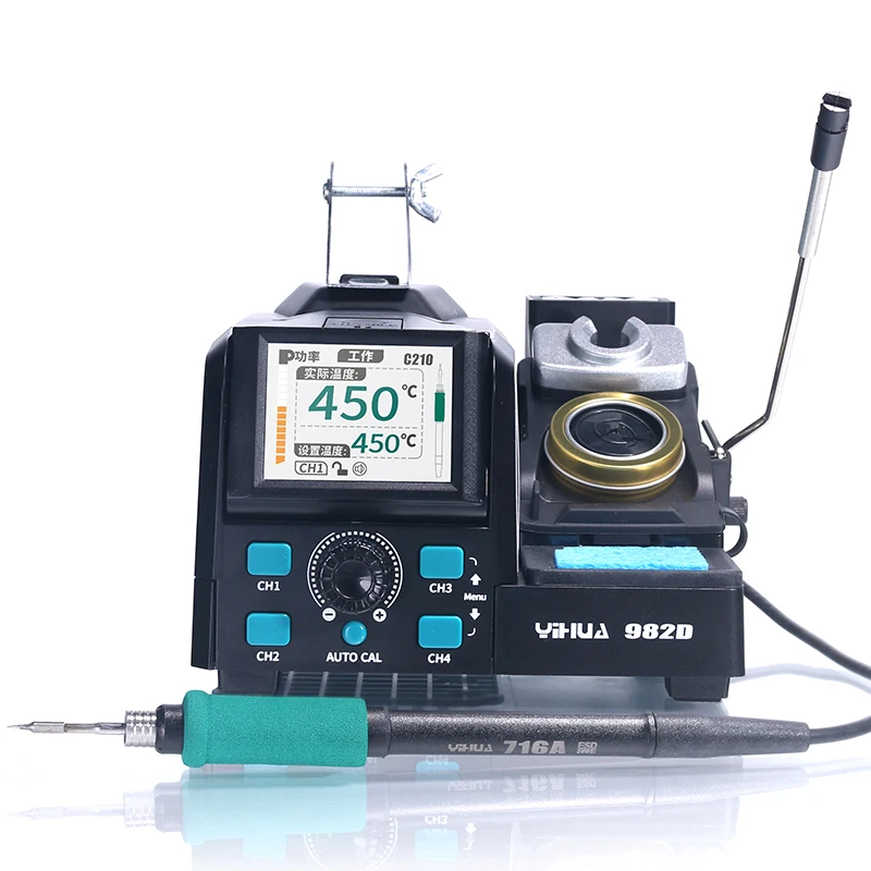 Yihua 982D Repaid Нагревательная пайка Staion Совместимая ручка паяльника C210/C245