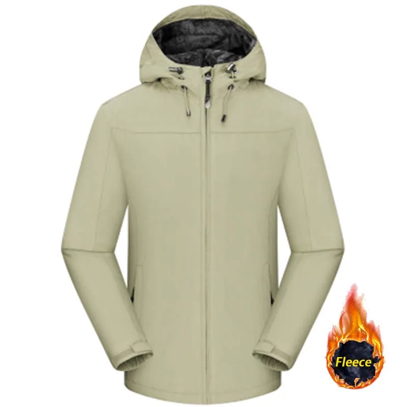 Men's Thick Fleece Winter Warm Hooded Jacket Parka Men Fashion Casual Brand Parka Coat Men Outdoor Ski Camping Parka Outwear Men