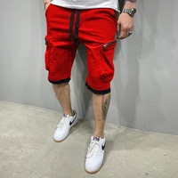 cargo shorts men cotton bermuda male summer military style straight work pocket lace up short trousers casual vintage shorts man