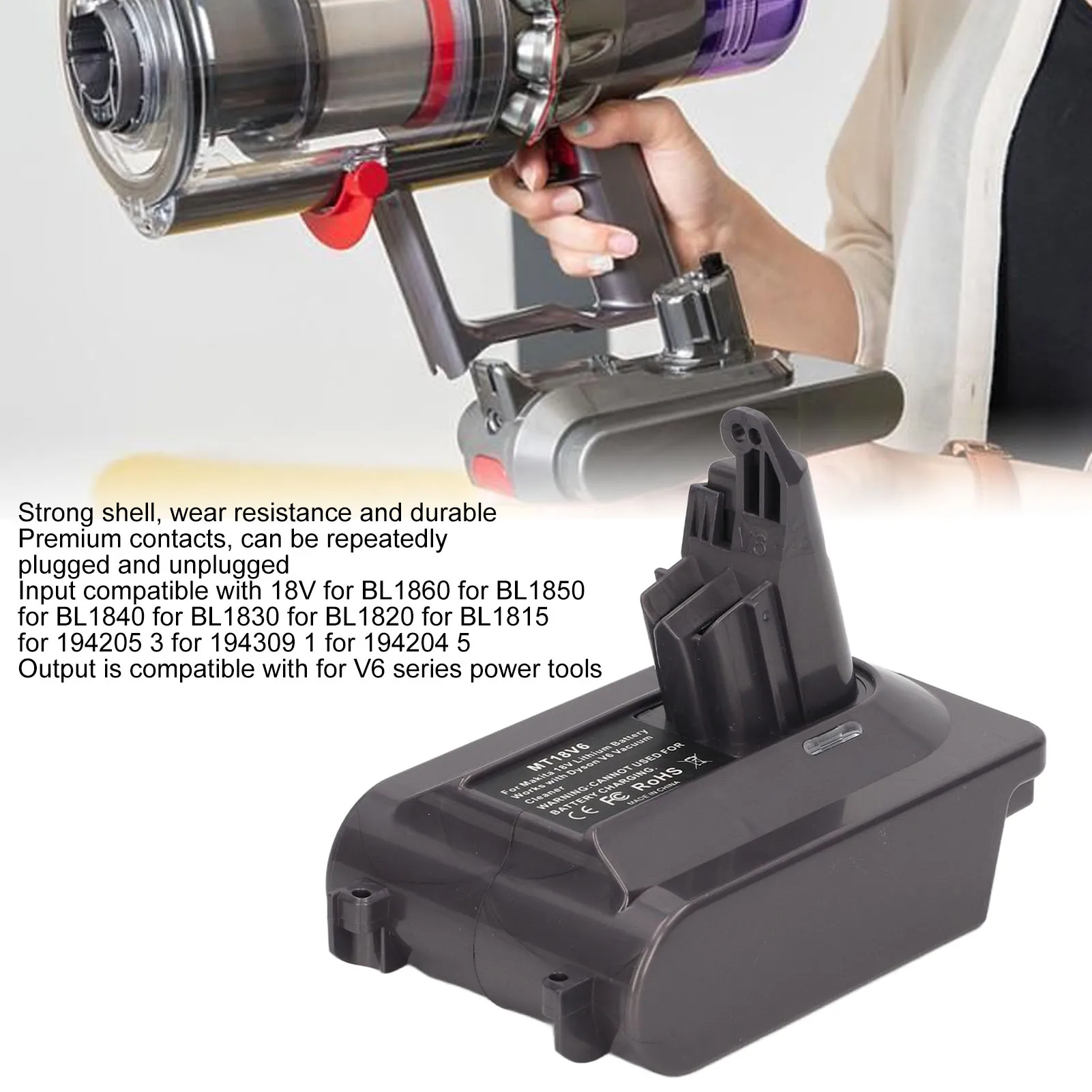 Батарея адаптер преобразования для 18V V6 серии электроинструмента Стандартный