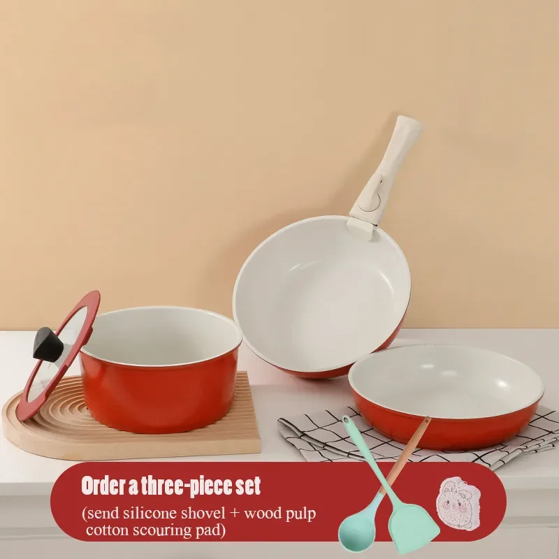 

Набор съемных кастрюль NEW2023 Neoflam, антипригарная алюминиевая посуда, сковорода для супа, молока, поддон для сковороды, Подарочный Штабелируем...