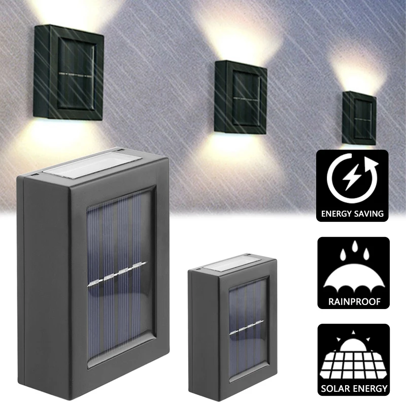 

4PC Solar LED Outdoor Light Waterproof Garden Decor Lamps for Balcony Courtyard Street Wall Light Solar Garden Outdoor Lamp