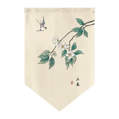 Китайская короткая дверная занавеска из полиэстера