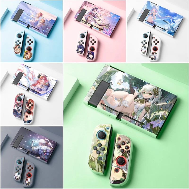 Genshin Impact Kirara Hutao Ganyu Shenhe Ayaka Nahida Cover Shell Silicone Soft Preservation Case For Nintendo Switch OLED Lite