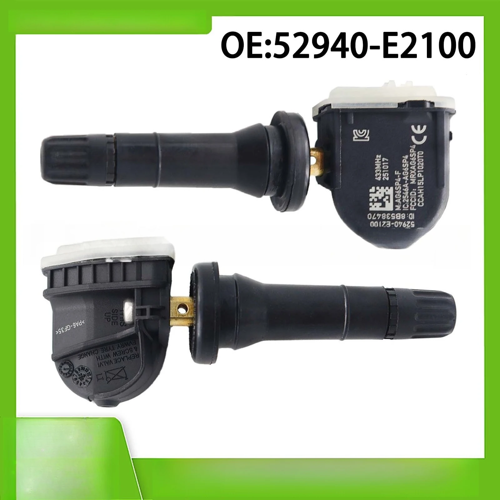 Фото 52940-E2100 52940E2100 1/4 шт. Датчик шин TPMS для 24-26 Hyundai Ioniq 6 [CE1] Santa Fe [MX5] Tucson [NX4] Kia Sportage [NQ5] №1