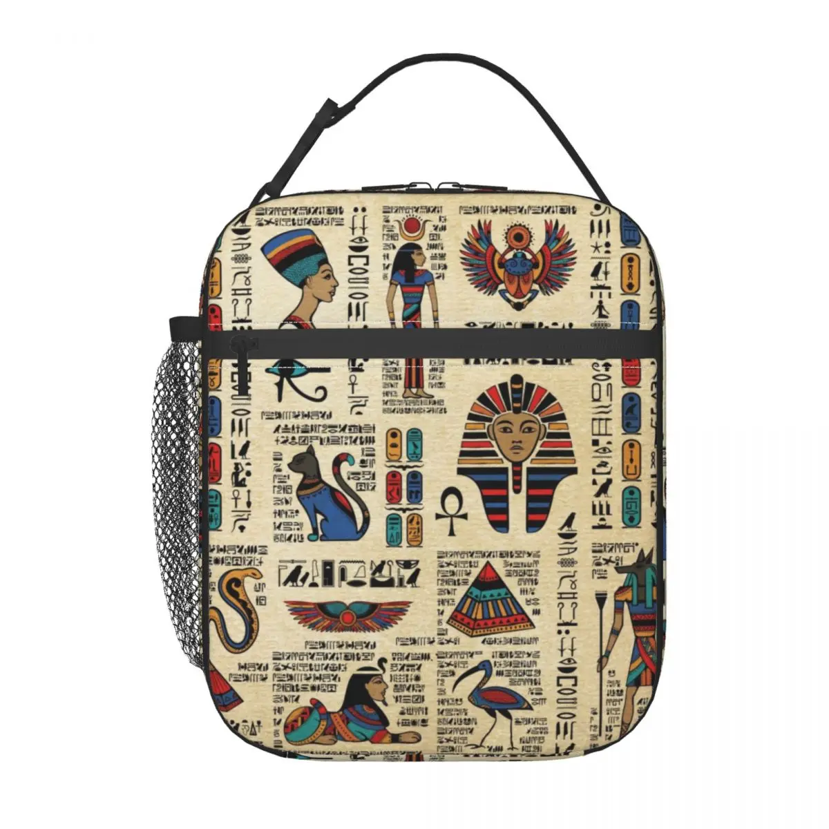 Иероглифы Древнего Египта термоизолированная сумка для обеда многоразовая с