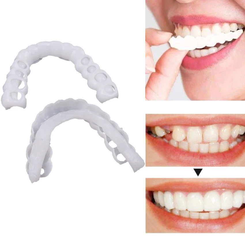 

1Box Upper And Lower Teeth Enhance Your Smile Perfect Fit Teeth Whitening Silicone Veneers Tooth Whitening Tools