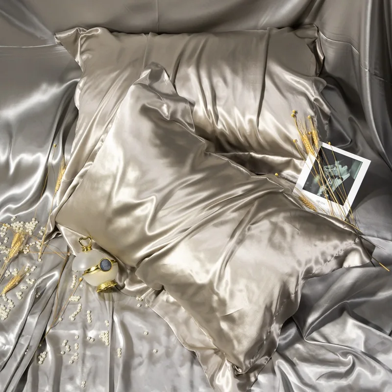 

2pcs pure silk pillowcase real silk pillowcase natural silk pillowcase mulberry silk pillow case silk pillowcase