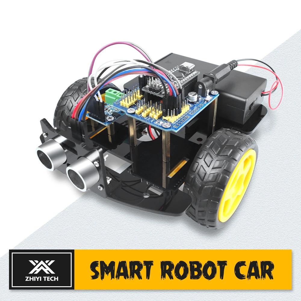 

2WD Smart Robot Car Starter Kit for Arduino Programming Project, Easy to Assemble Fun Set for School Educational +Codes E-manual