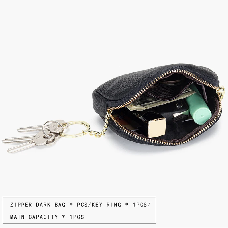 Women Clutch Coin Purse Simple Genuine Leather Short Wallet Card Holder Organizer storage Bags Mini Zipper Cute Coins Money Bag